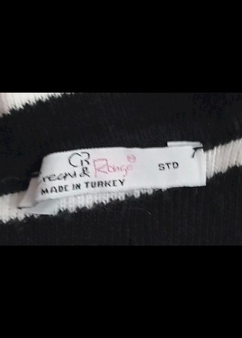 Siyah Beyaz Çizgili Düğmeli Kadın Hırka - Görsel 3