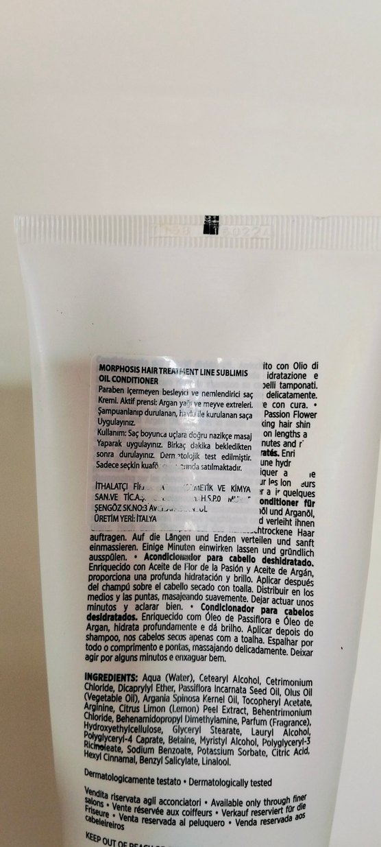 Framesi Morphosis Sublimis Oil Saç Kremi 250 ml  kuaför markası - Görsel 4