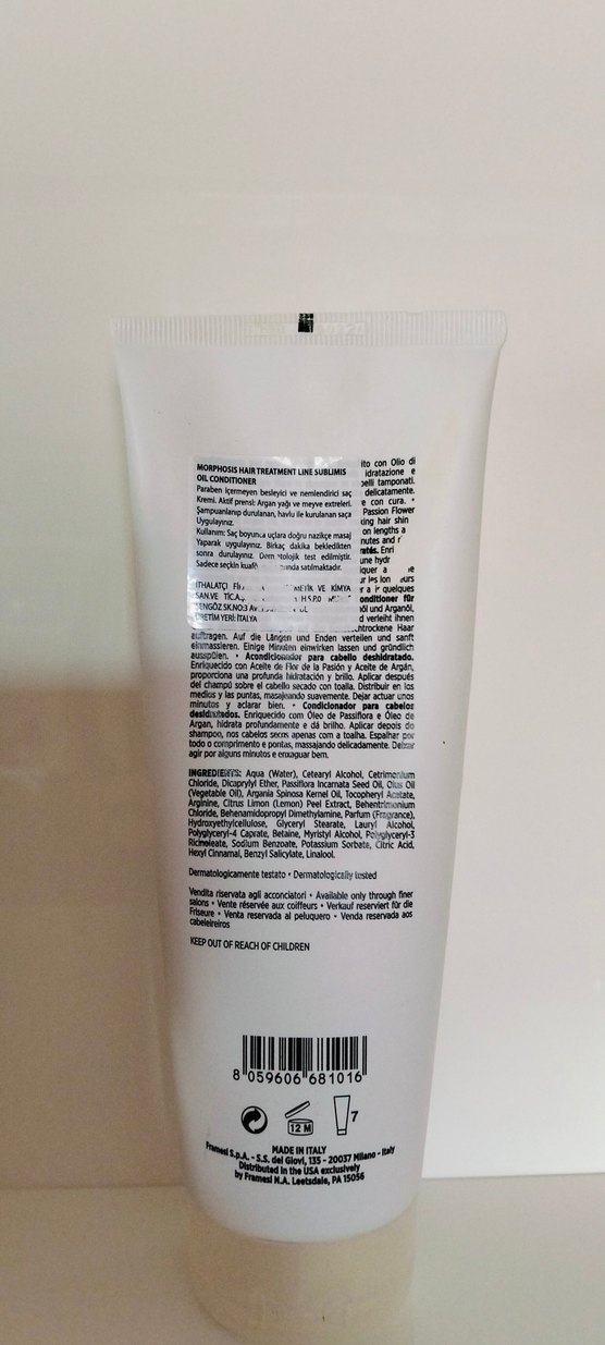 Framesi Morphosis Sublimis Oil Saç Kremi 250 ml  kuaför markası - Görsel 3