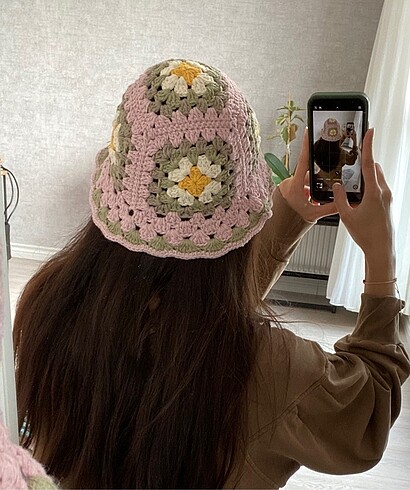 Zara Örgü Motif Bucket Şapka