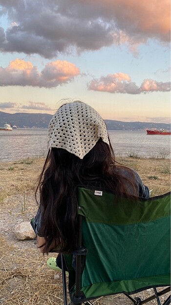 Beden beyaz Renk Zara model krem renk örgü bandana