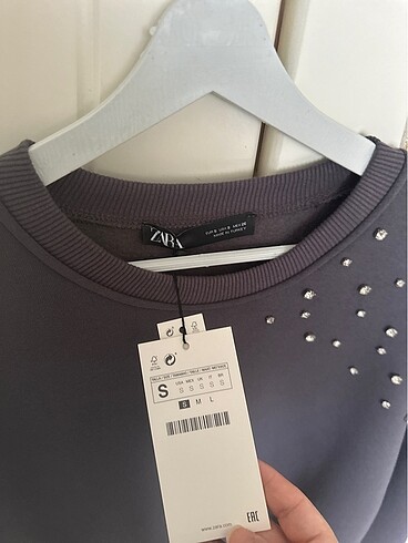 s Beden zara taşlı sweat