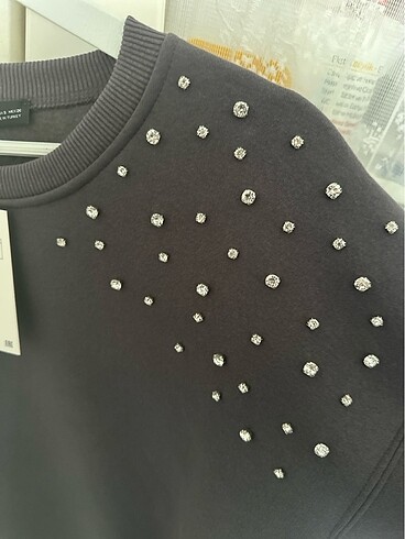 Zara zara taşlı sweat