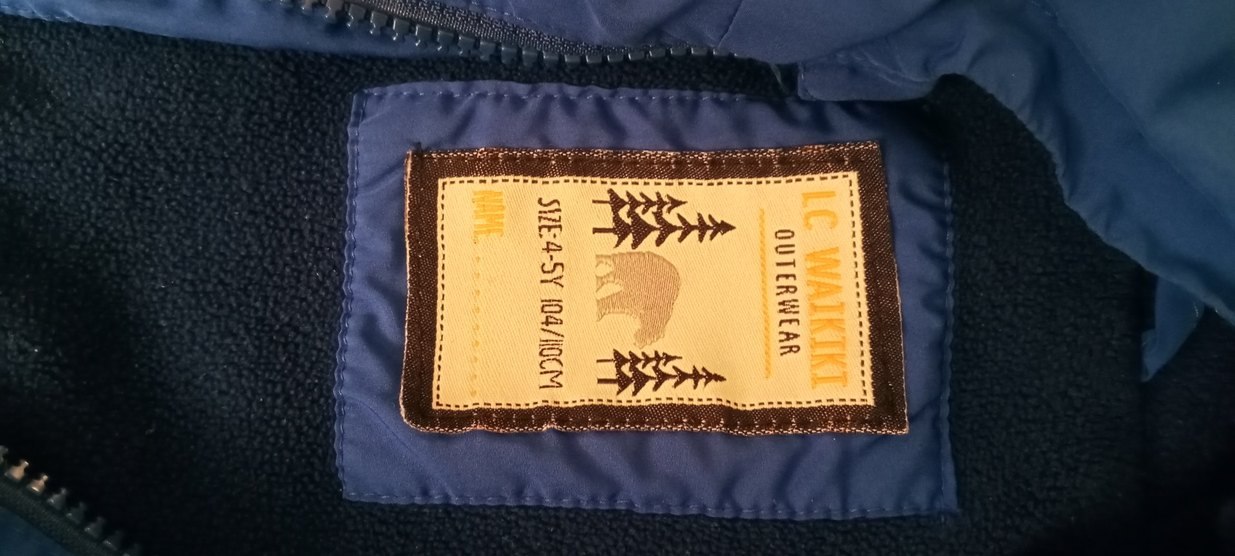 Erkek Çocuk Mavi Fermuarlı Yağmurluk - Görsel 2