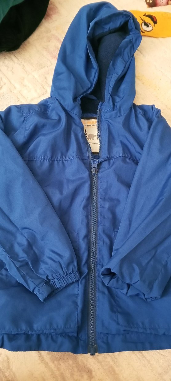 Erkek Çocuk Mavi Fermuarlı Yağmurluk - Görsel 3