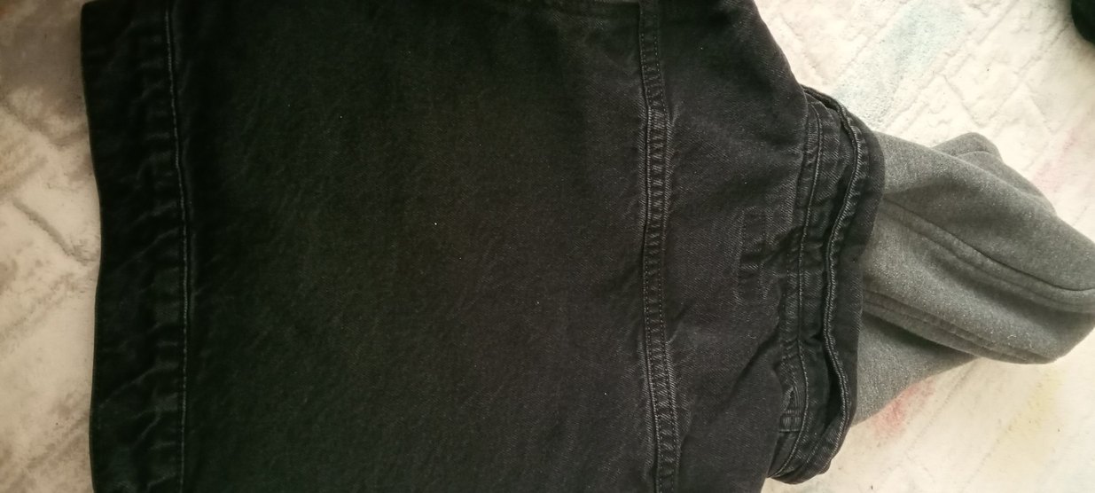 Gri Kapüşonlu Erkek Çocuk Kot Ceket - Görsel 2