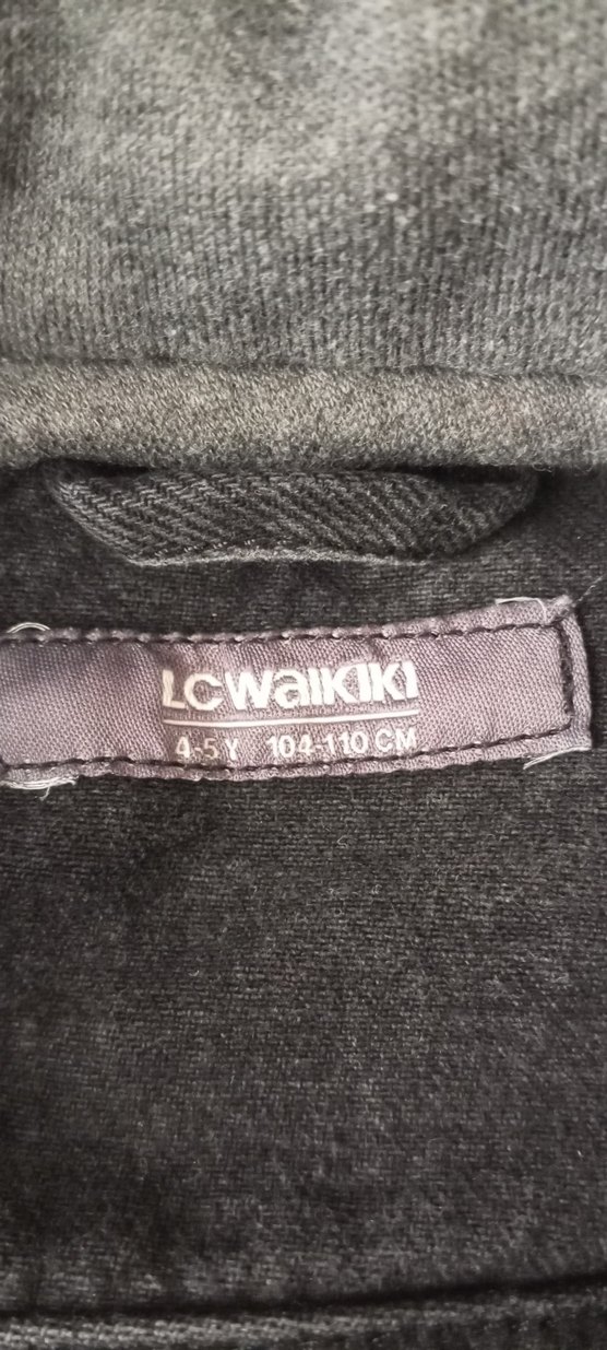 Gri Kapüşonlu Erkek Çocuk Kot Ceket - Görsel 3