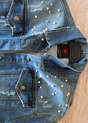 Addax Düğmeli Mavi Kadın Denim Ceket