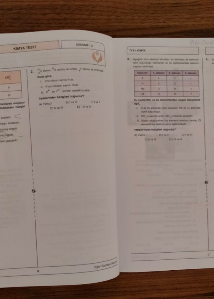 Bilgi Sarmal Tyt Kimya Deneme - Görsel 2