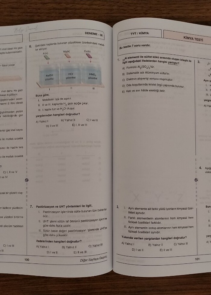 Bilgi Sarmal Tyt Kimya Deneme - Görsel 4