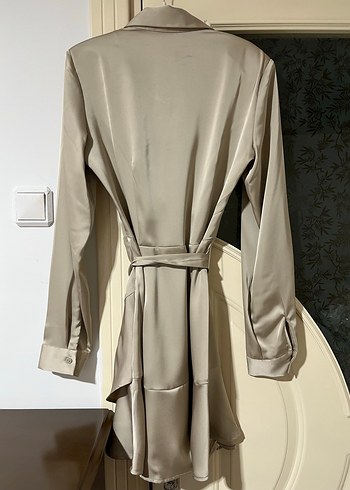 Stradivarius Saten Elbise - Görsel 4