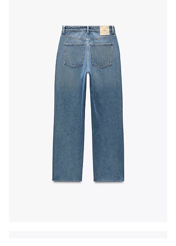 Zara Mavi Regular Fit Denim Kadın Jean Pantolon