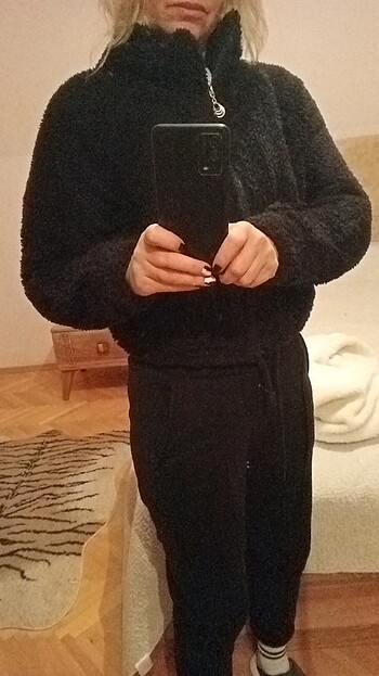 Peluş mont ceket