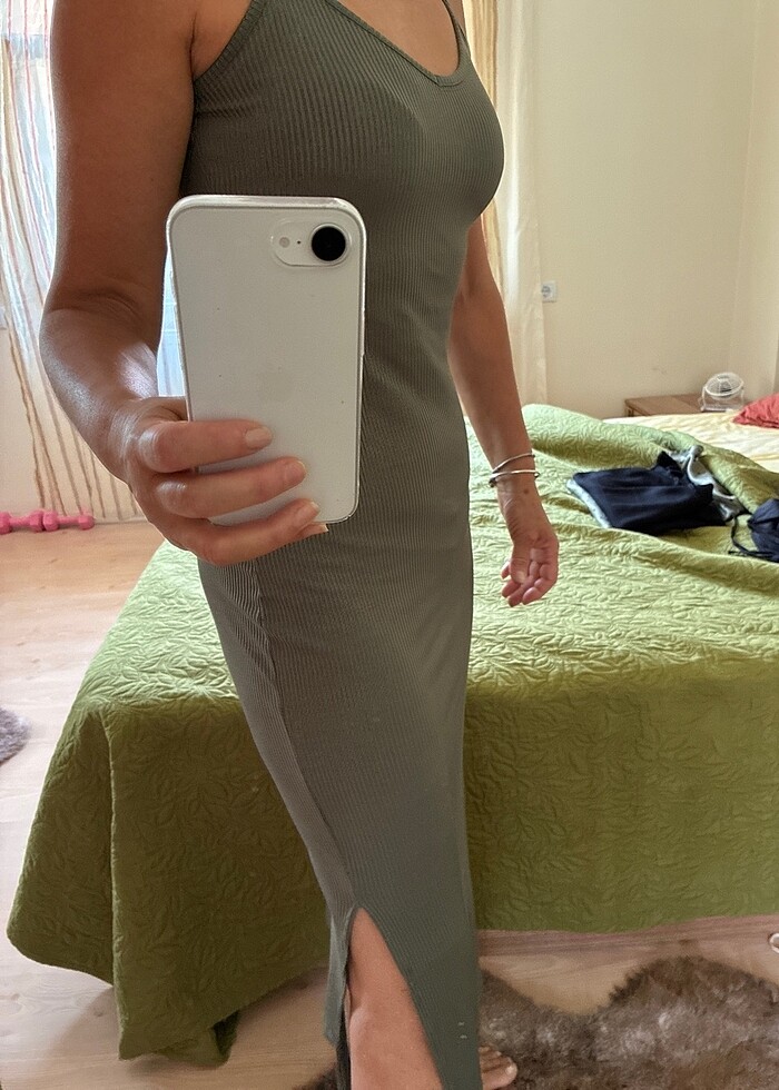 Askılı kalem elbise - Görsel 3