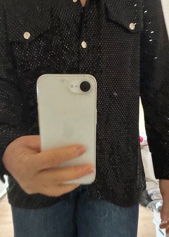 Düğmeli Parlak Gri Telefon Kılıfı - Görsel 2