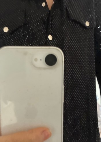 Düğmeli Parlak Gri Telefon Kılıfı - Görsel 3