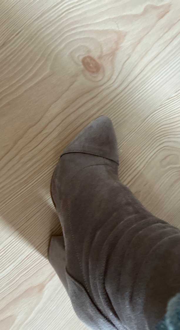 Bej Süet Stiletto Topuklu Kadın Bot - Görsel 5