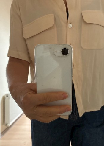 Bej Kadın Kısa Kollu Gömlek - Görsel 2