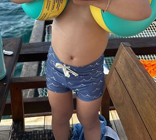 1,5 Yaş Beden mavi Renk Hm bebek mayo