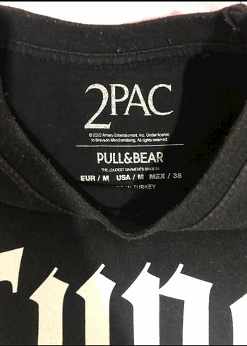 Siyah 2pac Baskılı Erkek Tişört - Görsel 3