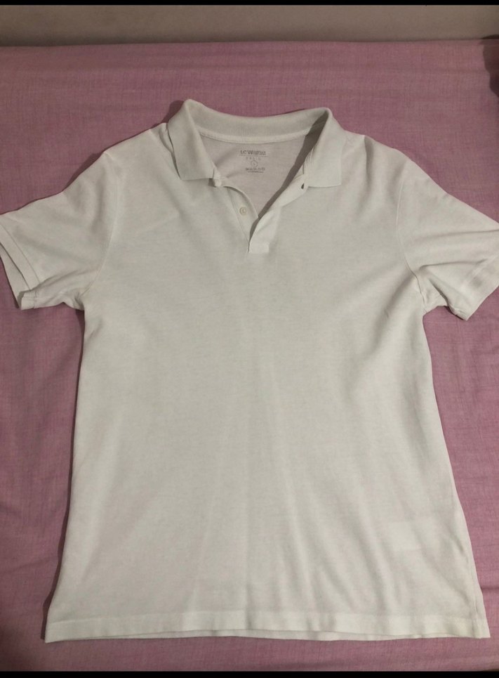 Erkek Beyaz Kısa Kollu Polo Tişört - Görsel 2