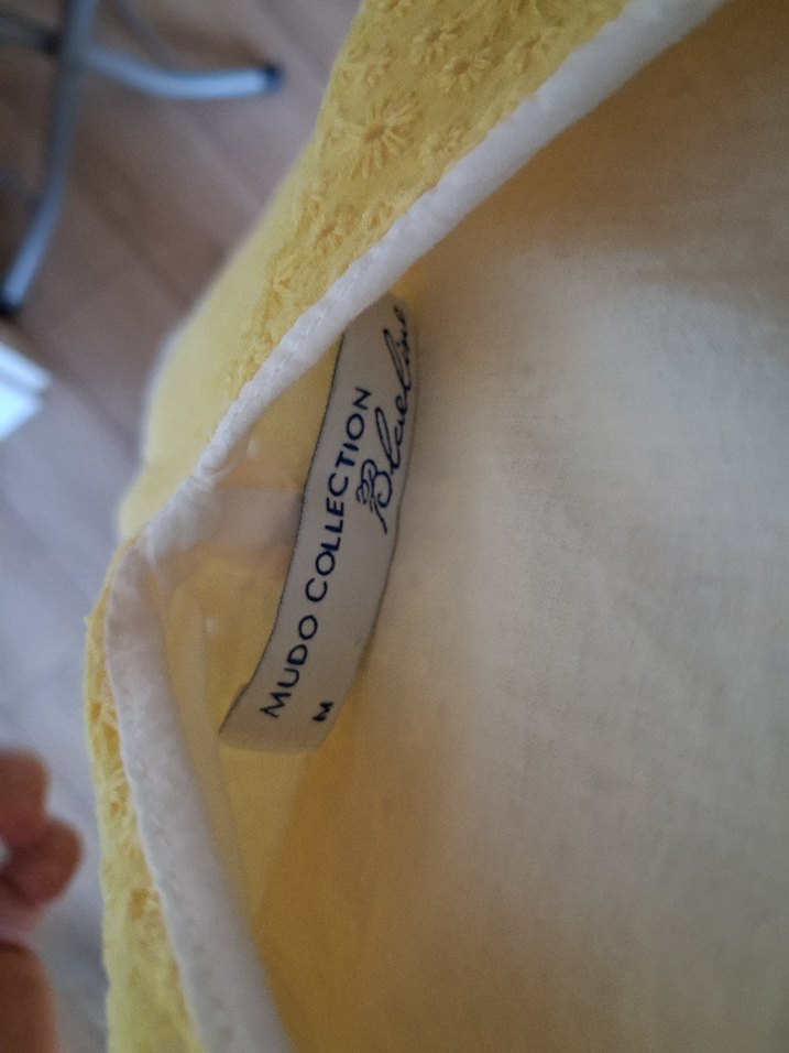 Sarı Gri Kemerli Midi Kolsuz Elbise - Görsel 3