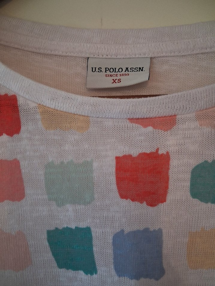 Renkli Desenli US Polo Tişört - Görsel 2