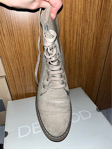 Bej süet askeri bot - Görsel 2