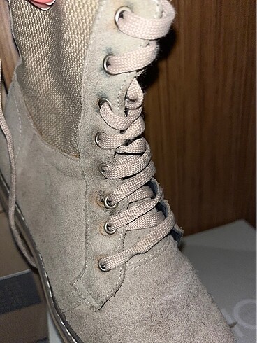 Bej süet askeri bot - Görsel 4