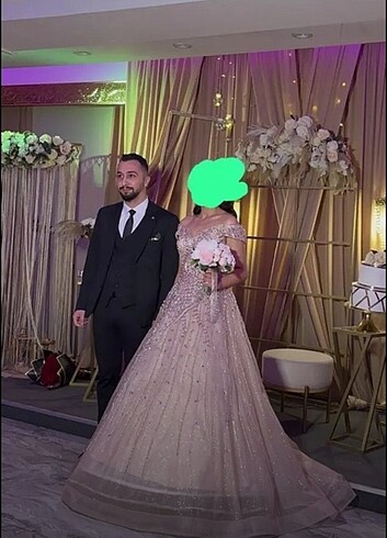 38 Beden Nişan Elbisesi 38 Beden Taşlı
