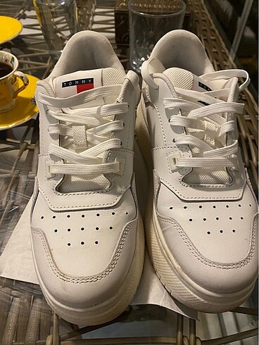 36 Beden beyaz Renk tommy hilfiger beyaz sneakers