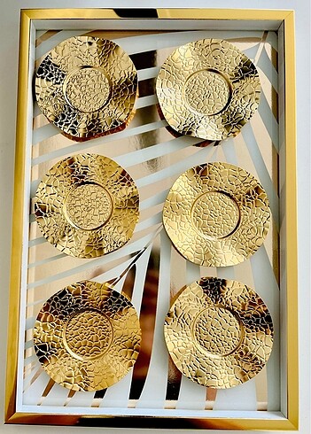 Paşabahçe Gold 6?lı çay tabak altı