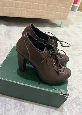 Kahverengi vintage kadın botu - Görsel 2