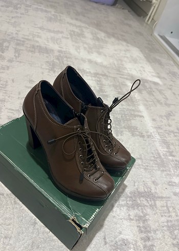 Kahverengi vintage kadın botu - Görsel 8
