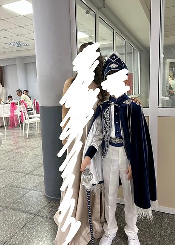 10 Yaş Beden Yiğit sünnet Lacivert Nakışlı Erkek Çocuk Sünnet Kıyafeti