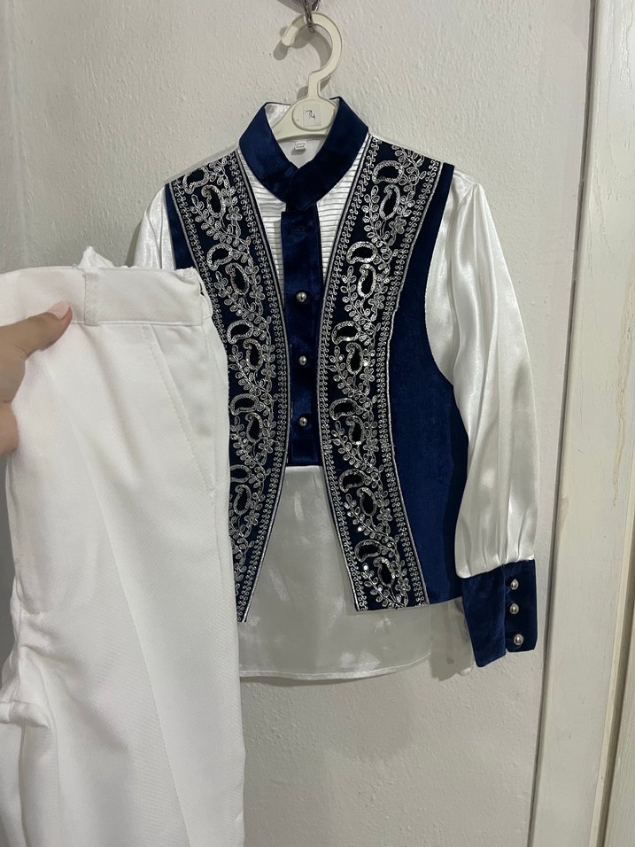 Yiğit sünnet Lacivert Nakışlı Erkek Çocuk Sünnet Kıyafeti - Görsel 5