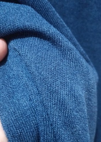 diğer Beden Düğmeli Uzun Kollu yakası ve eteği Kot triko Tunik 8xl