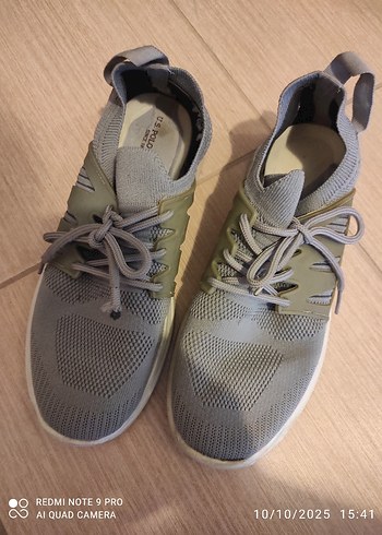 Gri Bağcıklı Spor Kadın Sneakers - Görsel 2