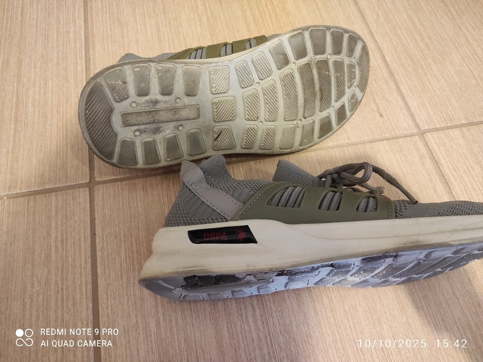 Gri Bağcıklı Spor Kadın Sneakers - Görsel 3