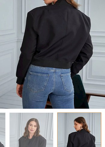 Mavi Jeans Düğmeli Siyah Denim Midi Ceket