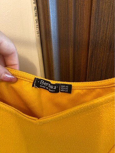 xs Beden Bershka romantik elbise