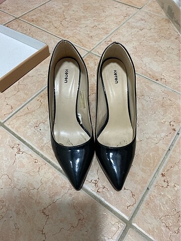 Koton marka siyah rugan stiletto
