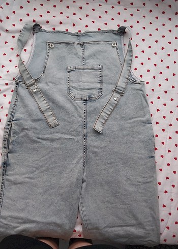 Kadın açık mavi Denim Tulum