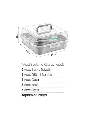 32 Parça Hobby Life Çantalı Piknik Seti