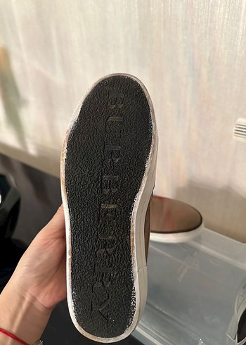 Burberry Kemerli Ekose kadın Espadril - Görsel 3