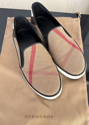 Burberry Kemerli Ekose kadın Espadril - Görsel 5