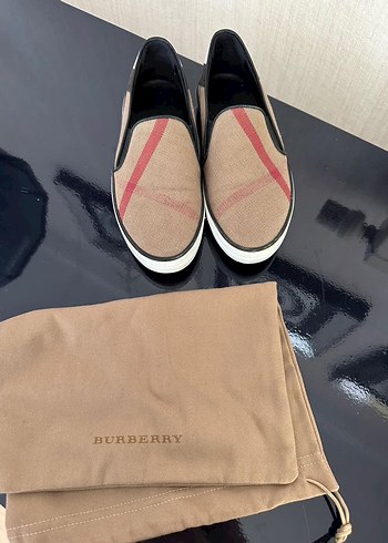 Burberry Kemerli Ekose kadın Espadril - Görsel 6
