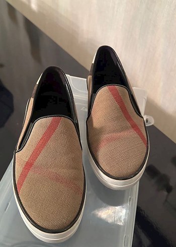 Burberry Kemerli Ekose kadın Espadril - Görsel 2
