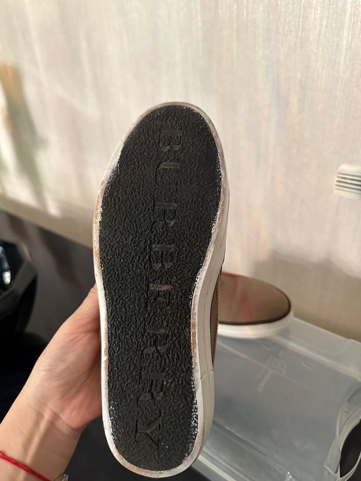 Burberry Kemerli Ekose kadın Espadril - Görsel 3