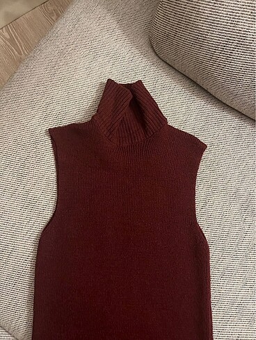 Batik Bordo triko midi elbise
